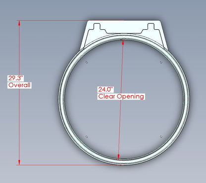 Hinged Steel Ring, Model 24 Hatch (Knife Edge)