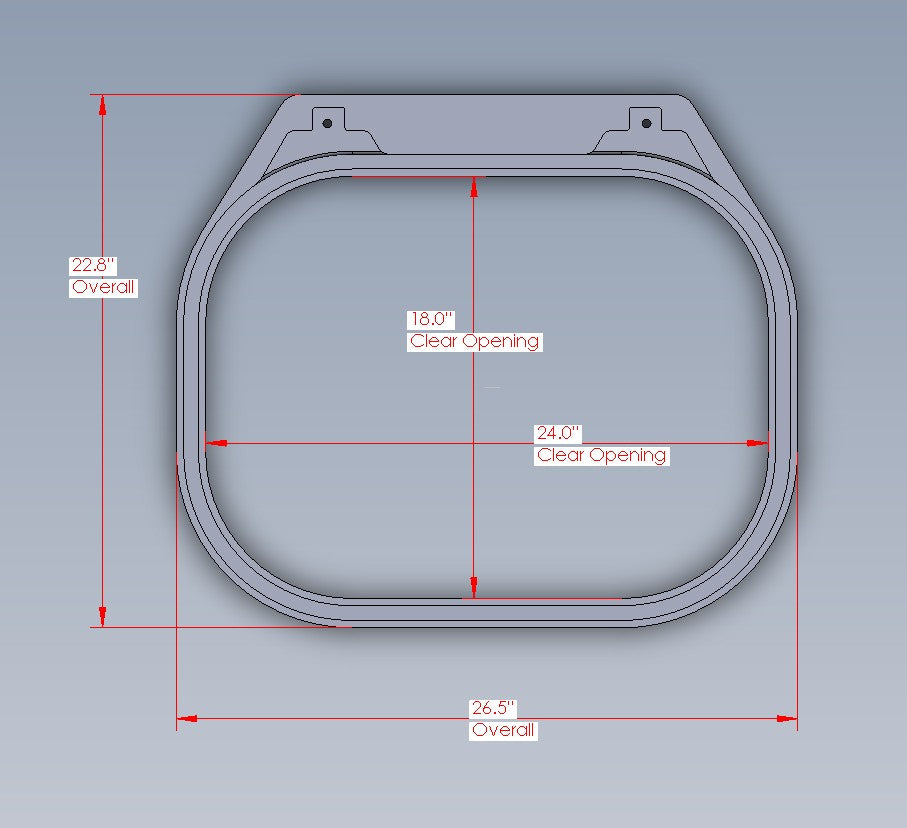 Hinged Stainless Steel Ring, Model 1824 Hatch (Knife Edge)