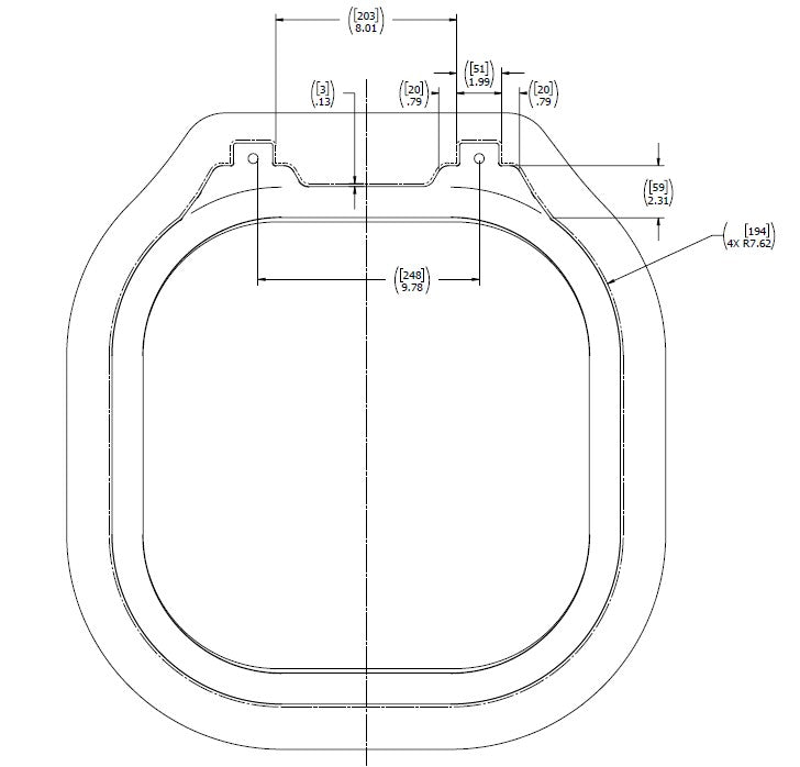 Hinged Aluminum Ring, Model 2020 Hatch (Knife Edge)