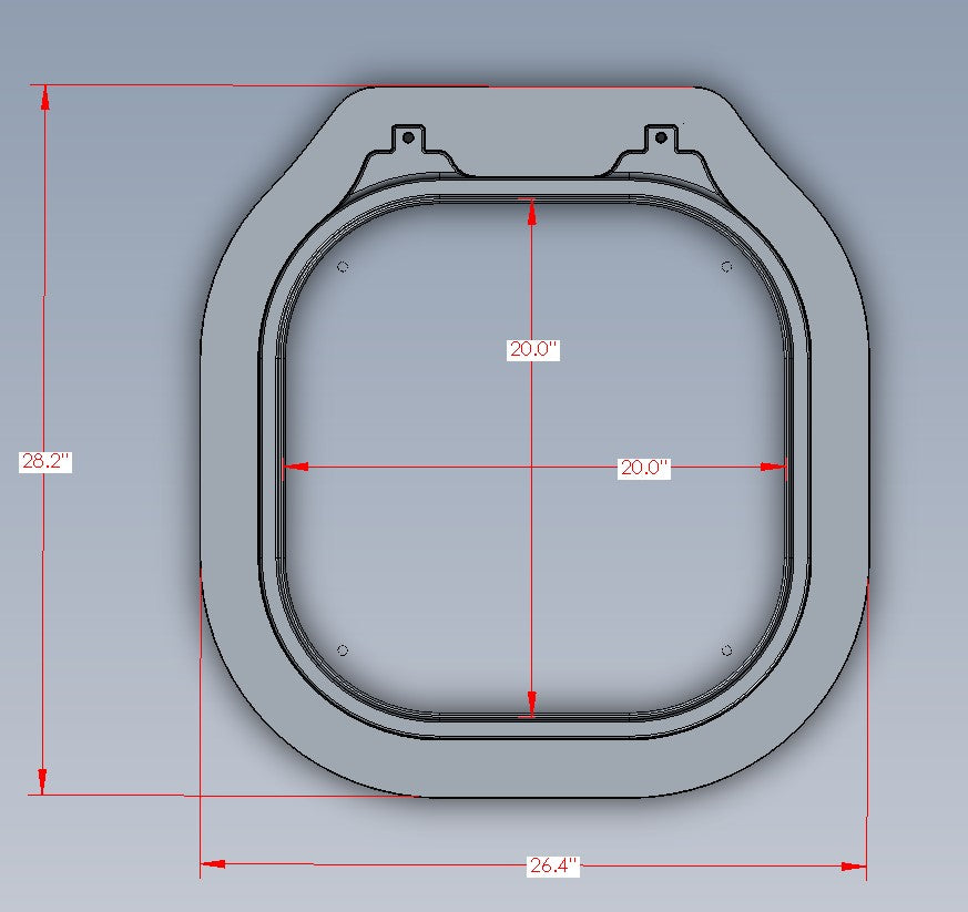 Hinged Aluminum Ring, Model 2020 Hatch (Knife Edge)