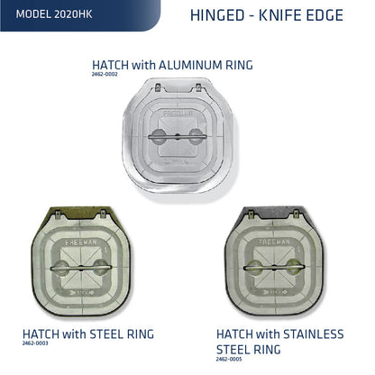 Model 2020HK, Hinged Hatch with Ring (Knife Edge)