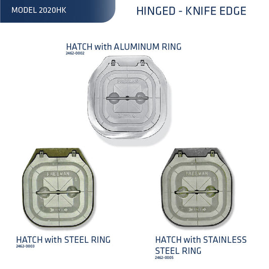 Model 2020HK, Hinged Hatch with Ring (Knife Edge)