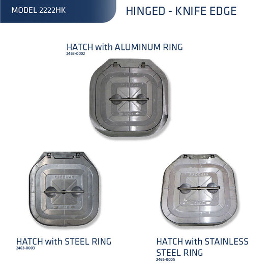 Model 2222HHK, Hatch with Ring (Knife Edge)