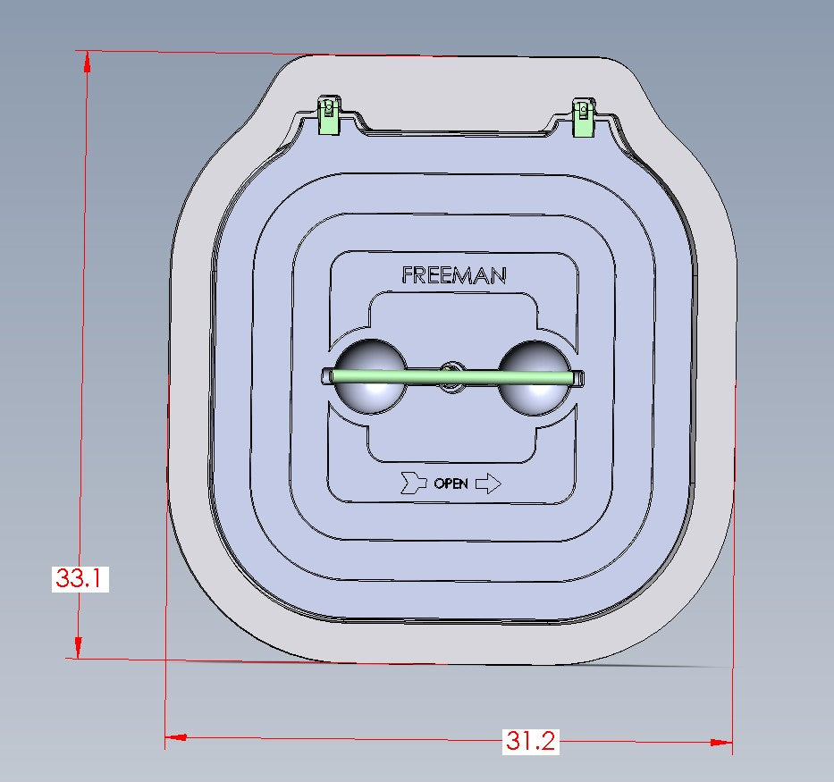 Hinged Aluminum Ring, Model 2464 (Knife Edge)