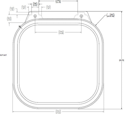 Hinged Steel Ring, Model 2464 Hatch (Knife Edge)