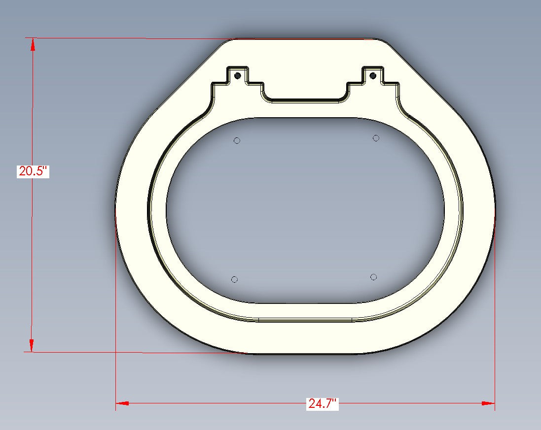 Hinged Aluminum Ring, Model 1218 Hatch (Compression)