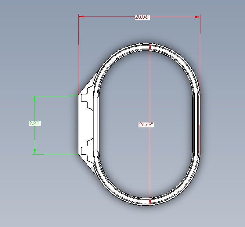 Hinged Stainless Steel Ring, Model 1524 Hatch (Knife Edge)