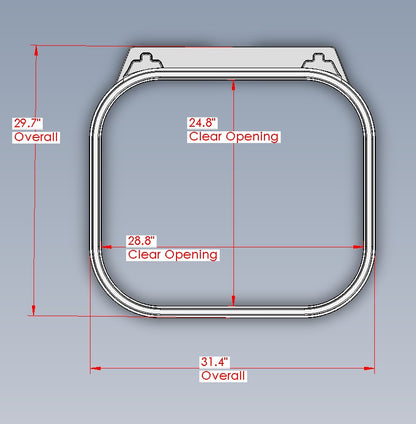 Hinged Steel Ring, Model 2428 Hatch (Knife Edge)