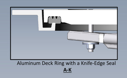 Hinged Aluminum Ring, Model 20 Hatch (Knife Edge)