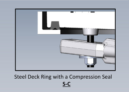 Stainless Steel Ring, Model 24 Hatch (Compression)