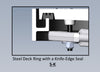 Hinged Steel Ring, Model 20 Hatch (Knife Edge)