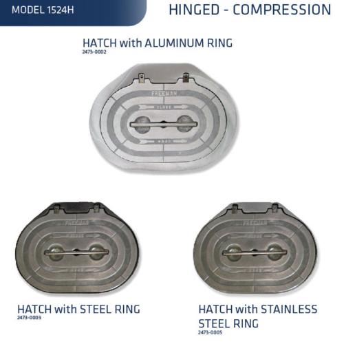 Model 1524, Hinged Hatches with Ring (Compression)