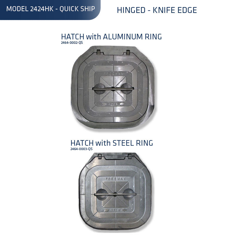 Quick Stack Hatch Quick-Ship, Model 2424HK, Hinged Hatch with Ring – AdvanTec Store